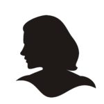 silhouette, head cameo, woman